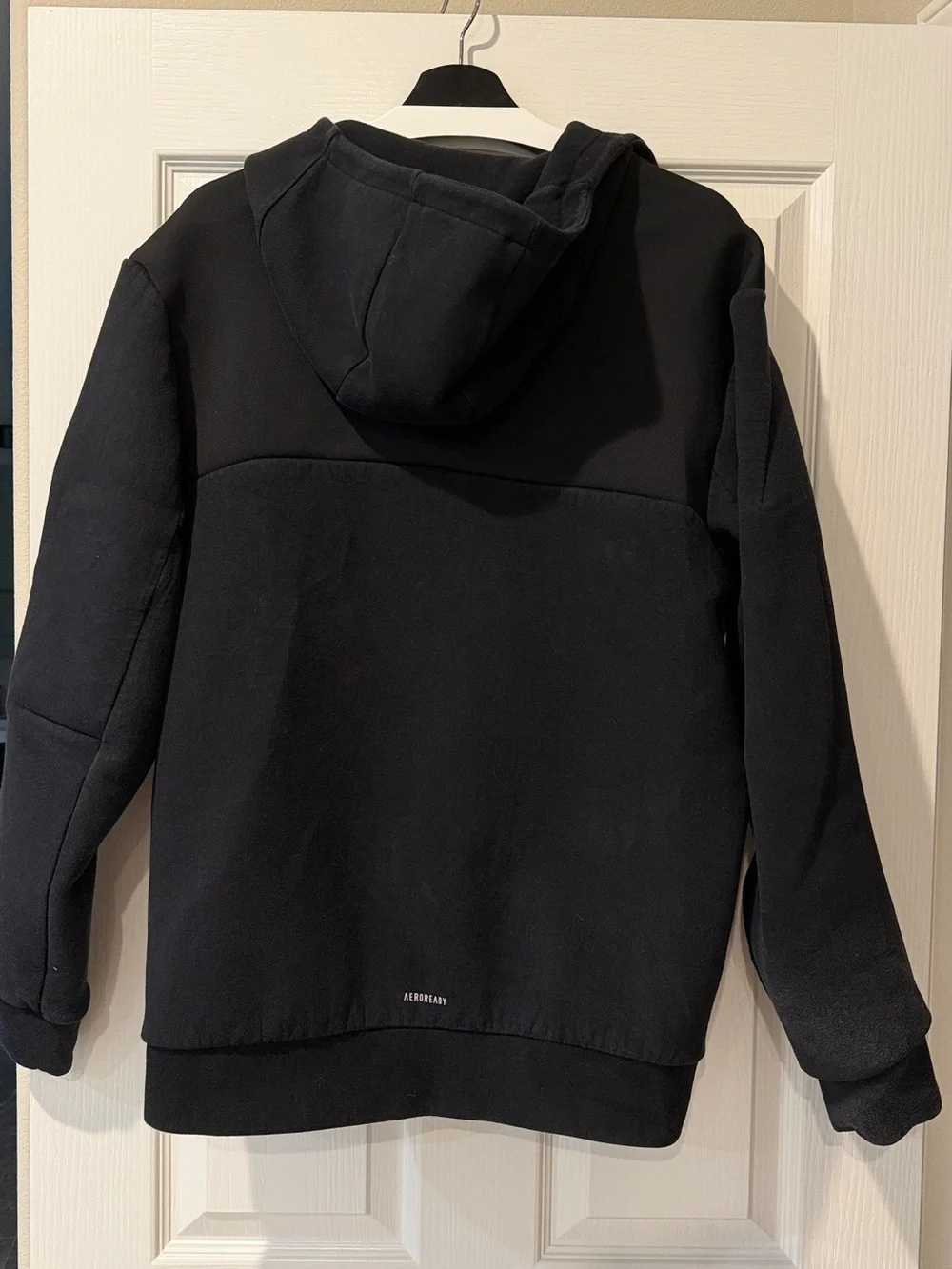 adidas Black Jacket with White Shoulder Stripes